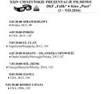 Lista filmów podczas prezentacji.